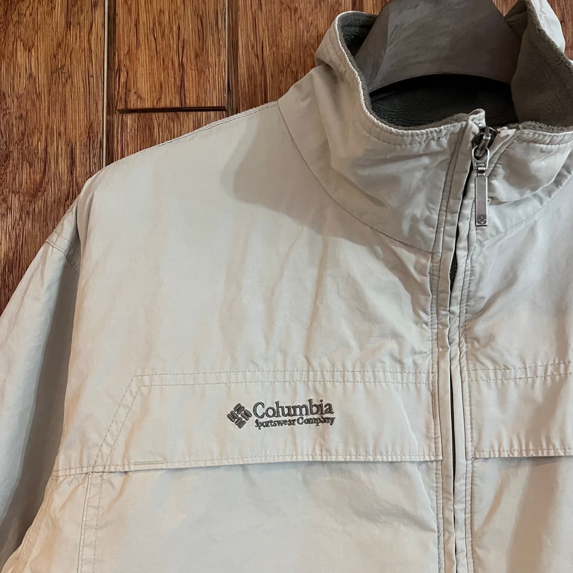 콜롬비아 베이지 플리스 블루종 상품이미지3