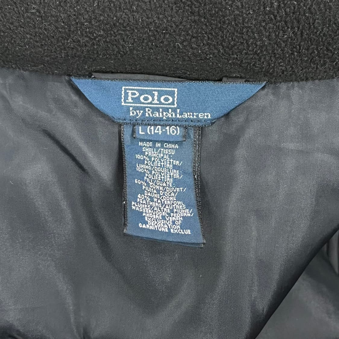 [정품/L] 폴로 랄프로렌 블랙 후드 패딩 점퍼 b19 상품이미지5