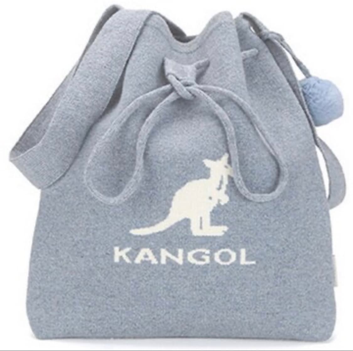 캉골 트리코 니트 드로스트링 백 3159 (멜 란지블루) 상품이미지1