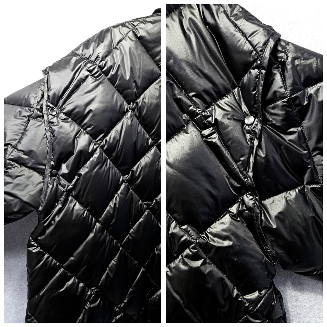 탑드레싱 브이넥 퀄팅 누빔 다운 패딩 상품이미지5