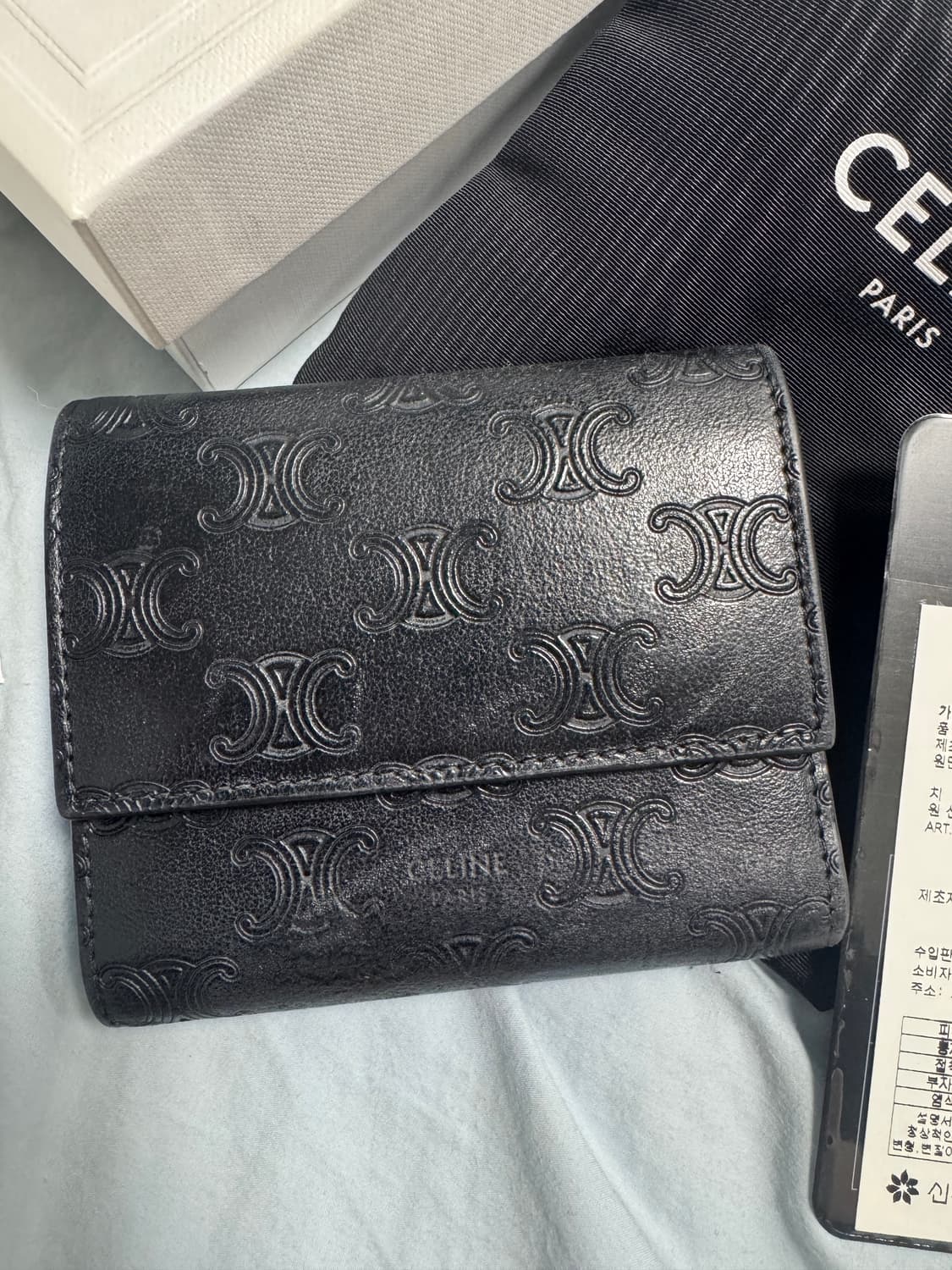 셀린느 21ss 스몰 트리폴드 월렛 블랙 상품이미지3