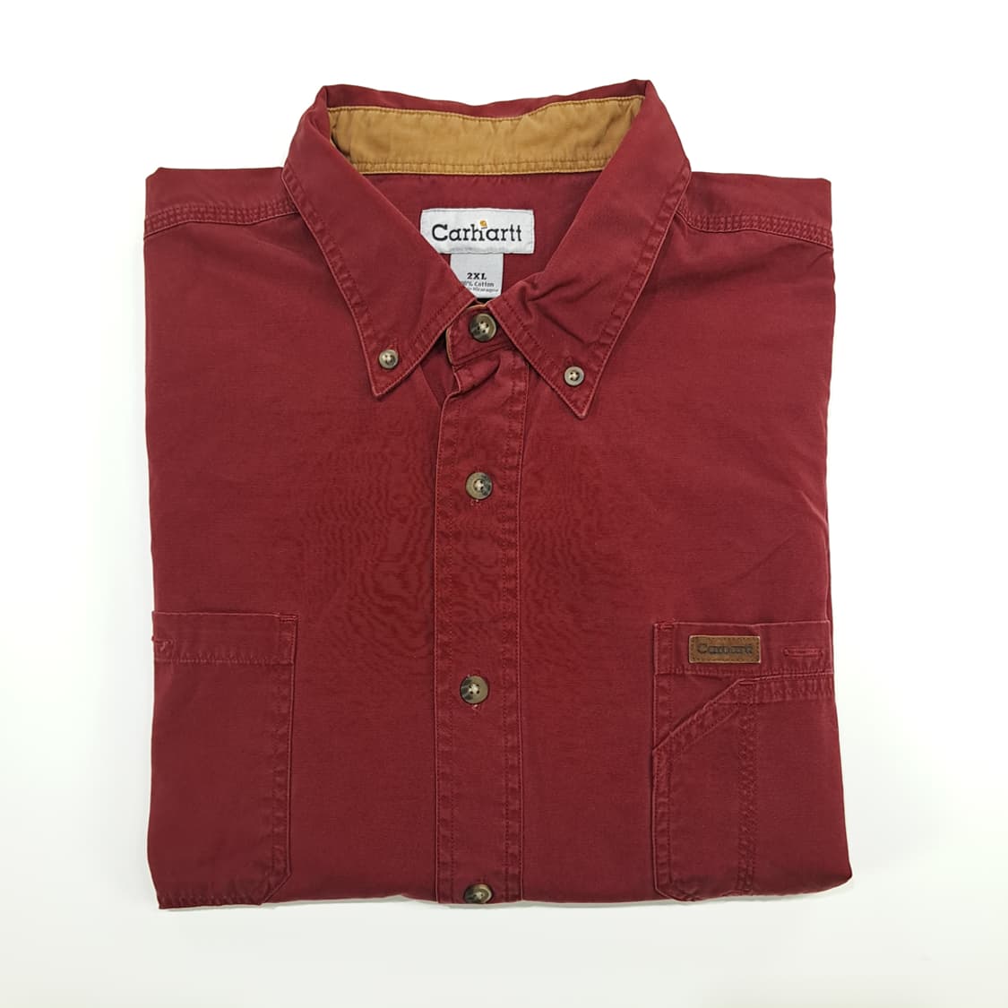 CN671 2XL 칼하트 버건디와인 긴팔 워크 셔츠 남방 상품이미지8
