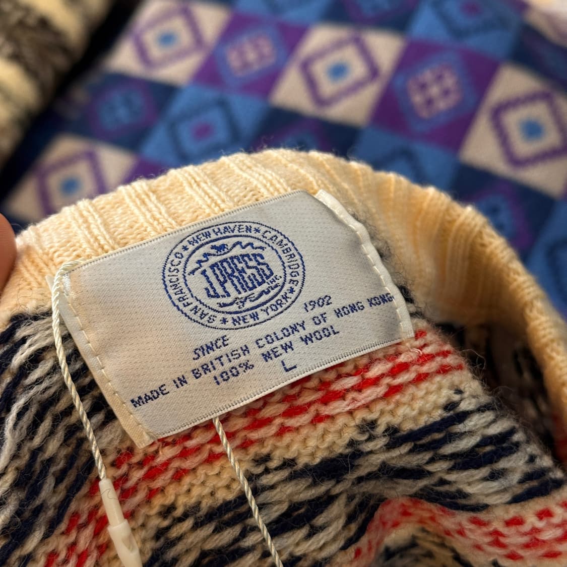 90S 제이프레스 노르딕 네이티브 뉴 울 가디건 상품이미지6