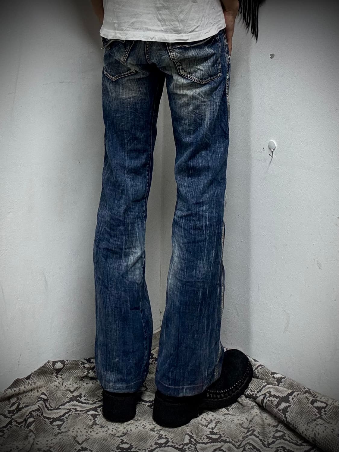“Vintage” Y2K Crack Washing Botts cut Pa 상품이미지9