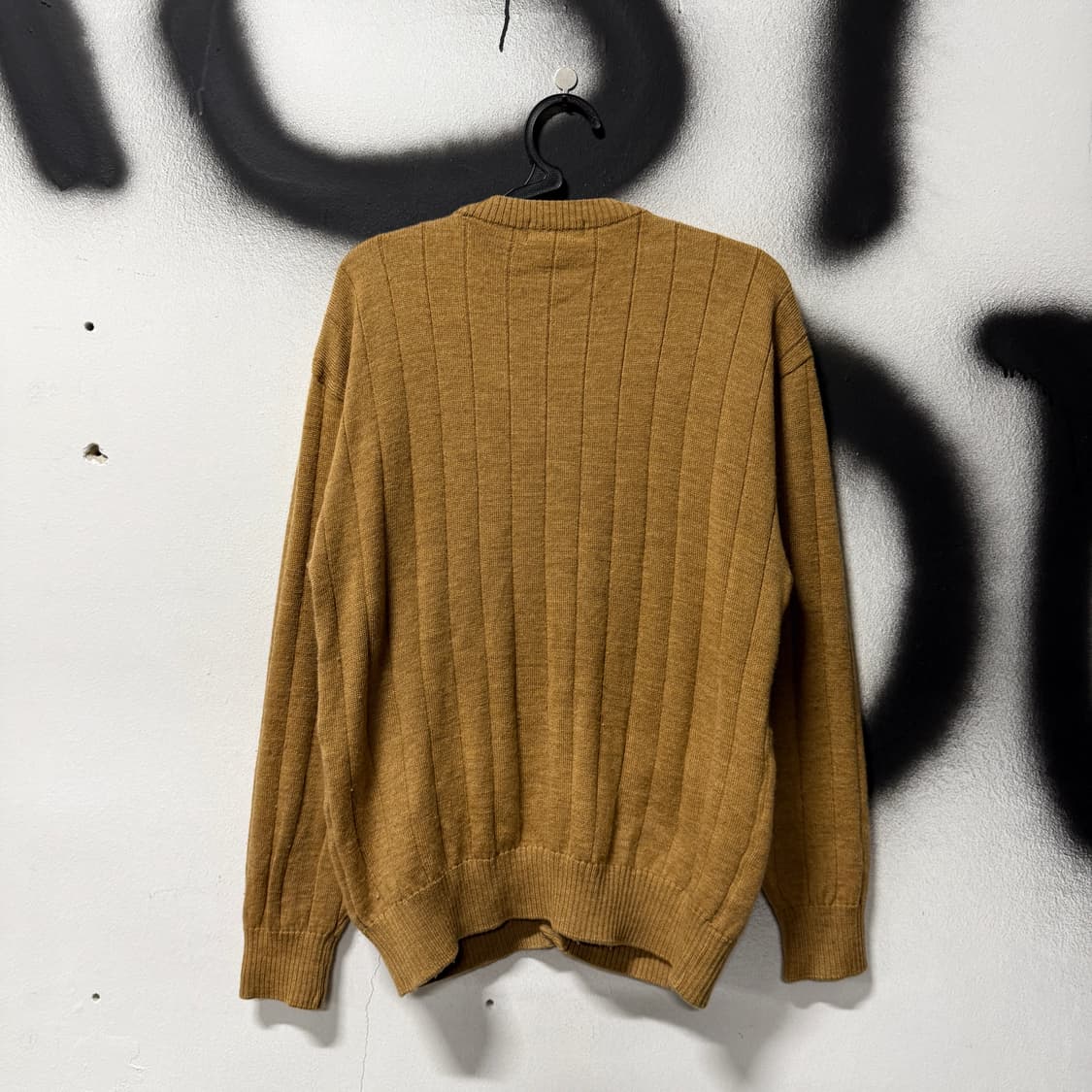 VTG 빈티지 울 100% 에스닉 패턴 브라운 브이넥 가디건 상품이미지2