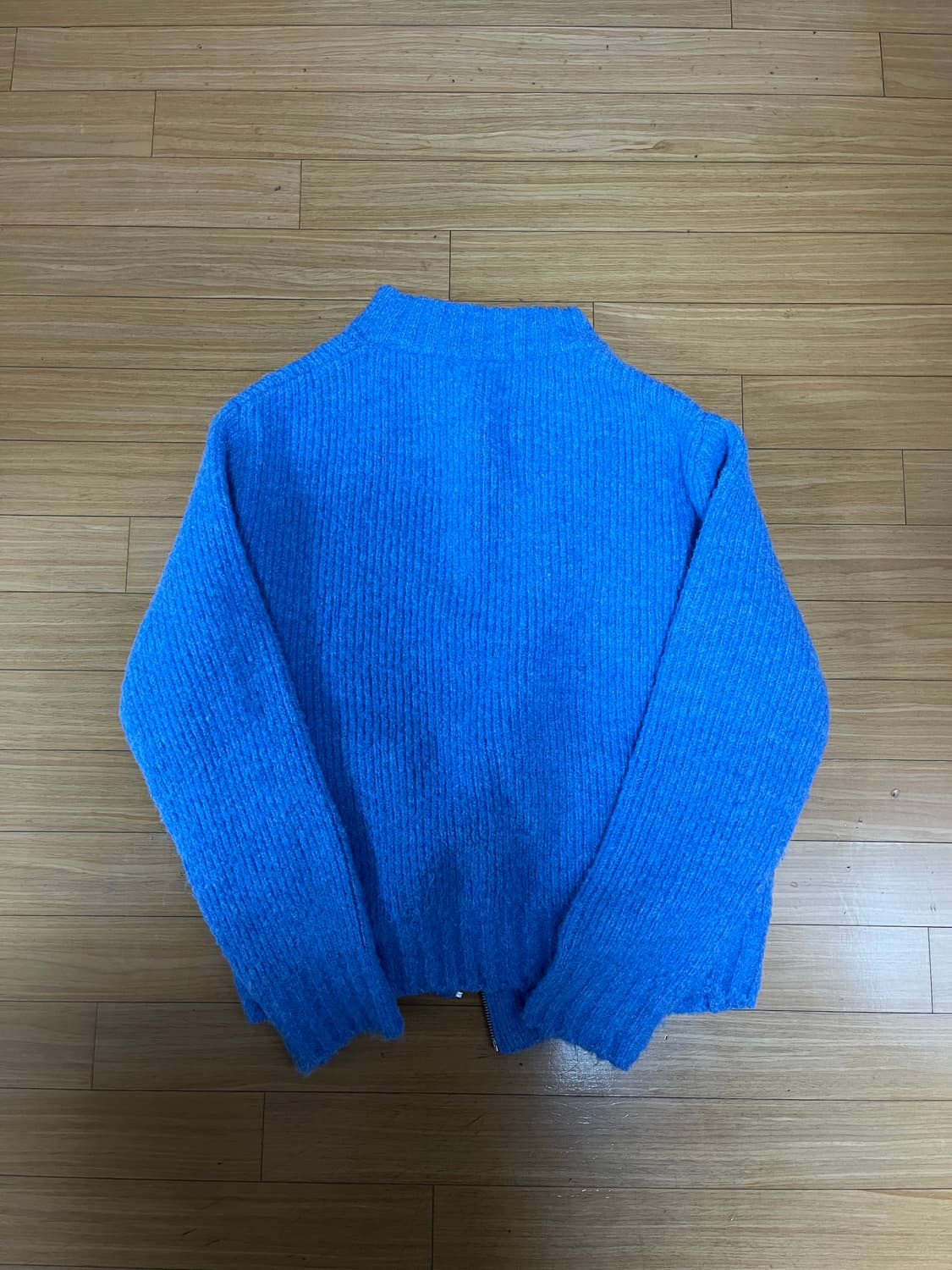 비이커 니트 가디건 아쿠아 컬러 2사이즈(라지) 상품이미지2