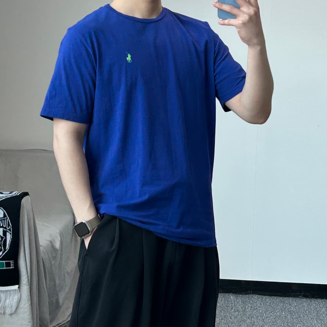 폴로 랄프로렌 블루 프린팅 반팔티셔츠 상품이미지6