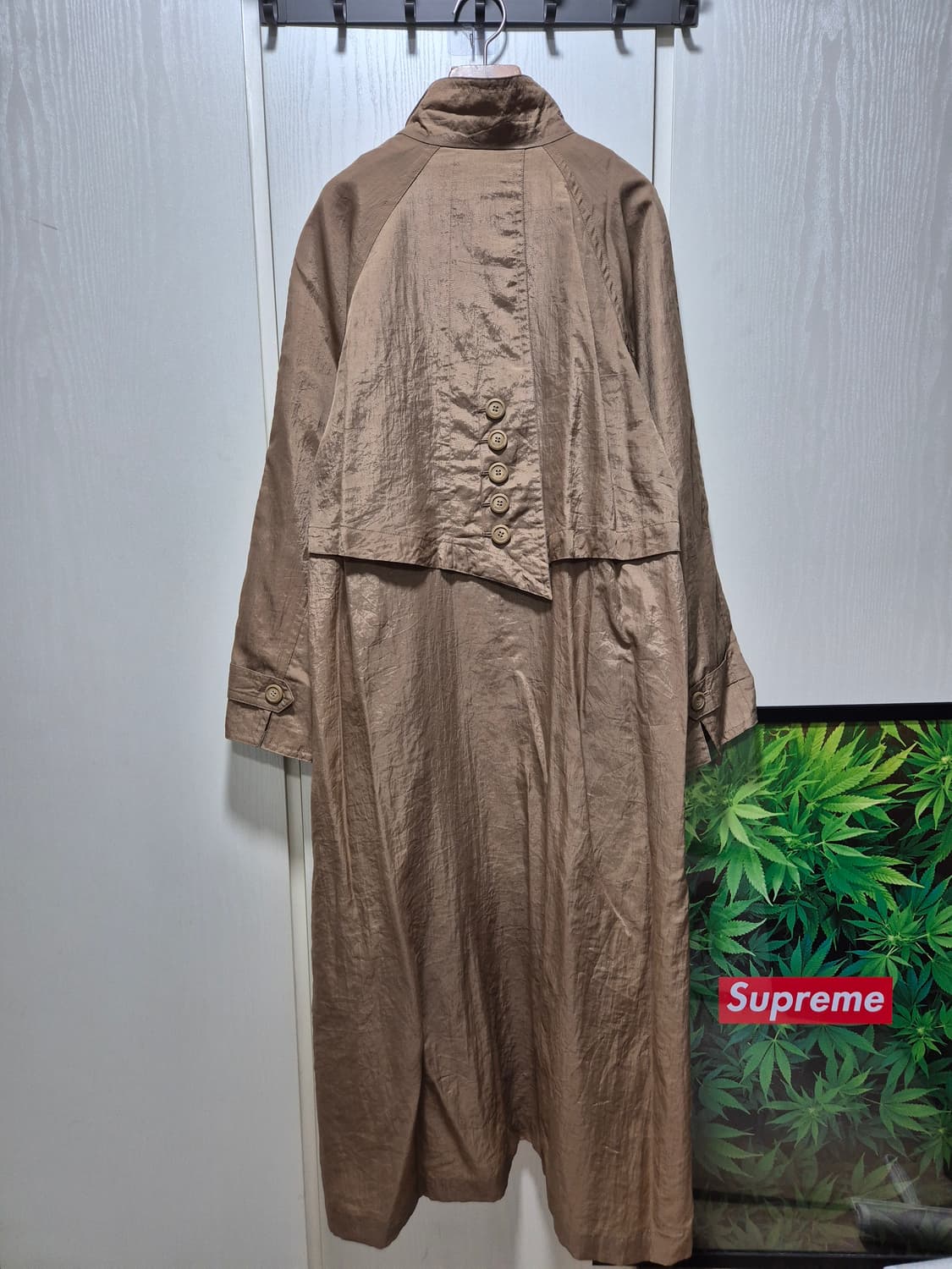 (세일)JPN VTG. SNA BLANC 브라운 롱트렌치 상품이미지10