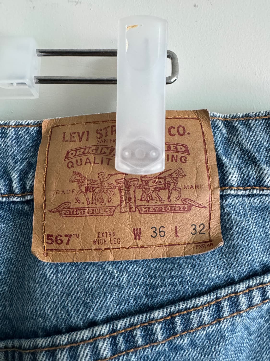90s USA 빈티지 리바이스 567 데님 36x32 상품이미지6