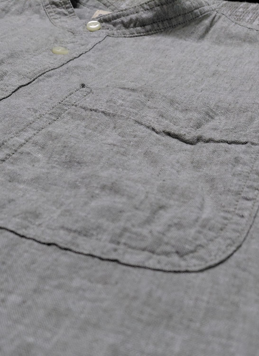 [XL] GAP 갭 이지핏 린넨 코튼 밴드칼라 셔츠 (메란지 그레이) 상품이미지10