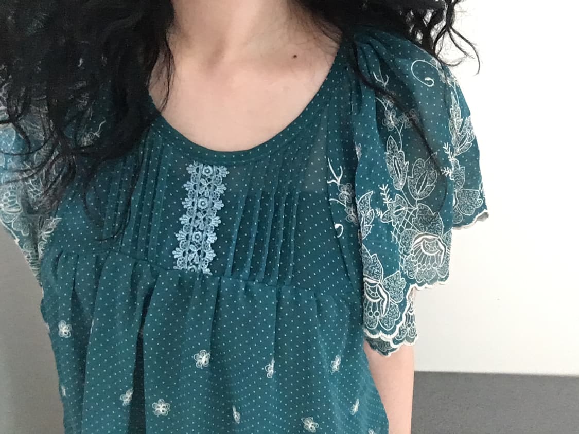 emerald sheer blouse 상품이미지5