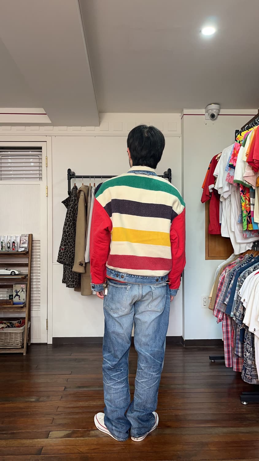 90s 리바이스 x 허드슨베이 리버시블 데님 트러커 상품이미지7