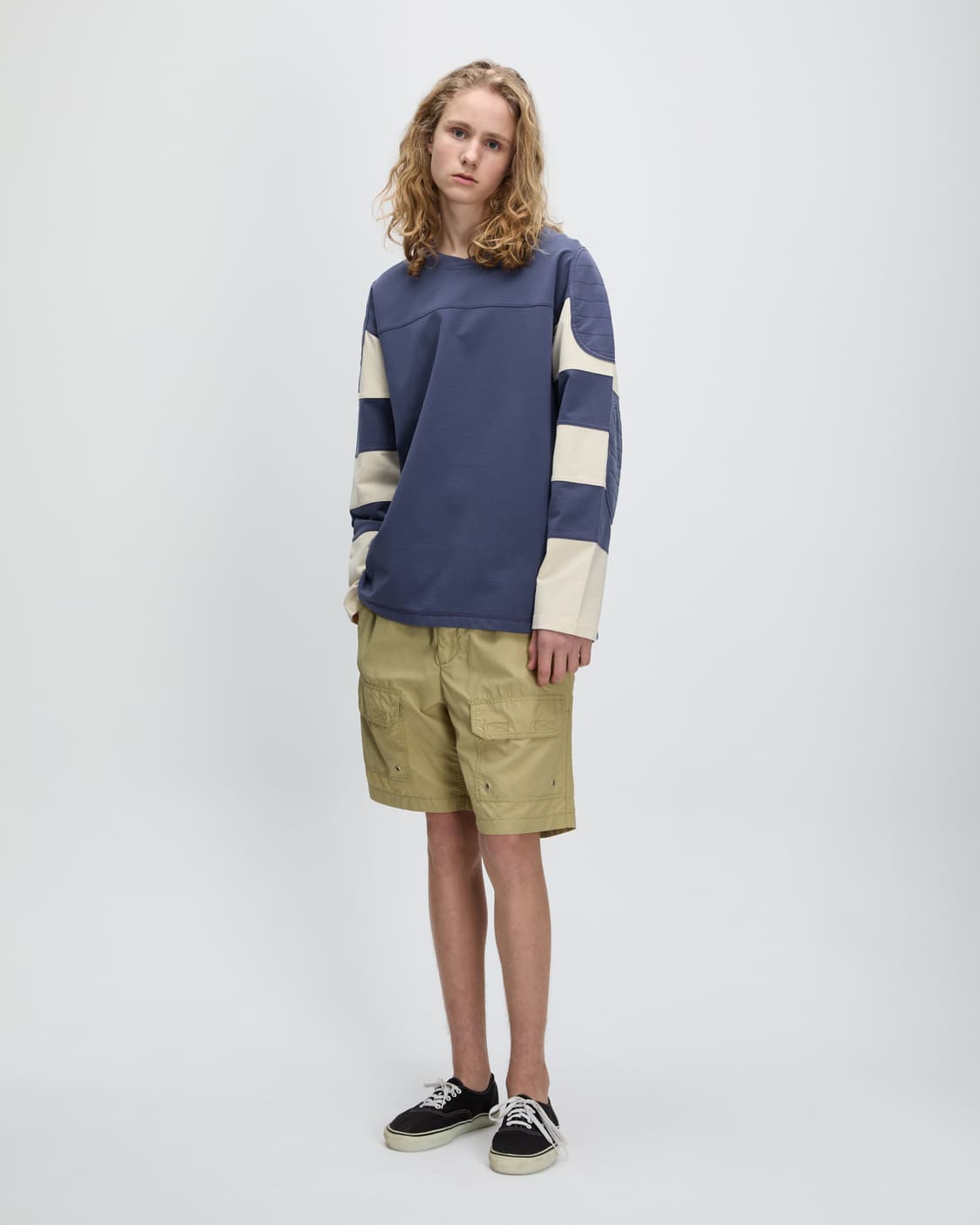 카키스 쿼터백 저지 보더 티셔츠 네이비 상품이미지2