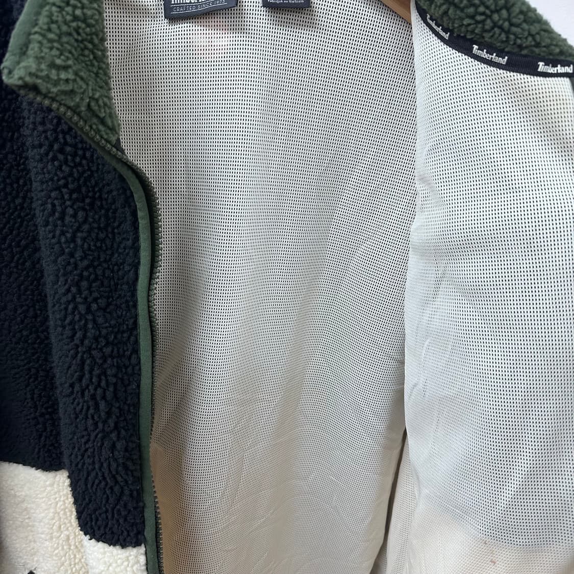 Timberland 팀버랜드 쉐르파 플리스 배색 자켓 잠퍼 XL J27 상품이미지10