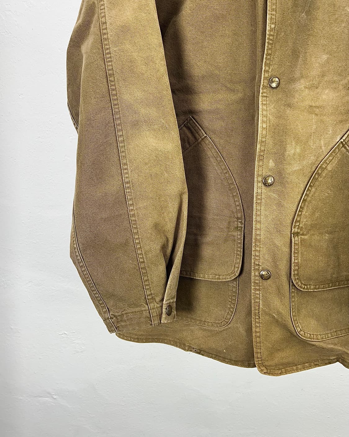 90s 울리치 베이지 워크 덕 체크 캔버스 초어 자켓 상품이미지4