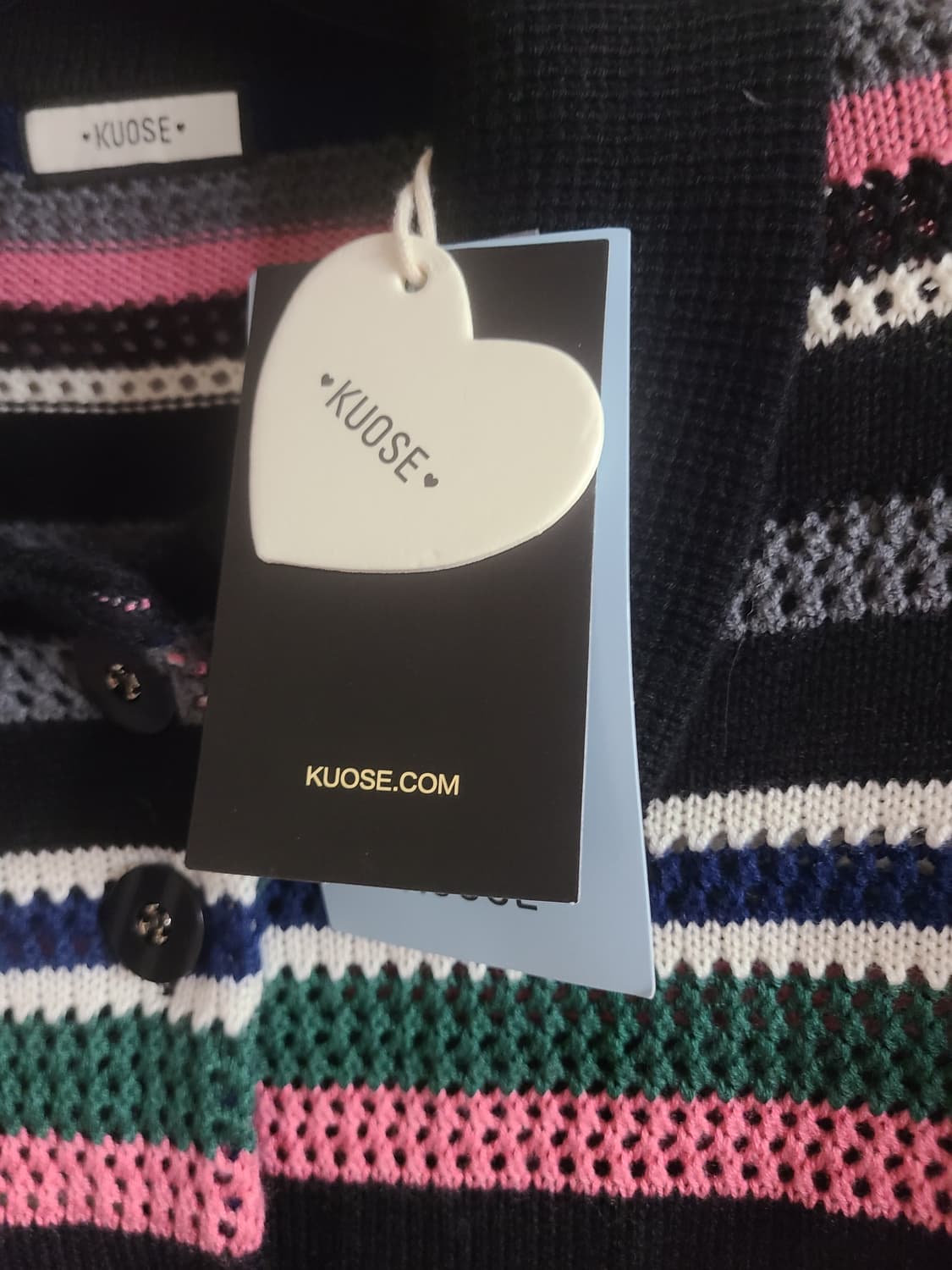 KUOSE 스트라이프 니트 가디건 M 상품이미지6