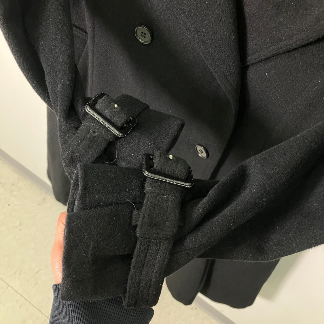 스트로베리 필드 앙고라 울 블렌드 더블 버튼 플레어 코트  상품이미지7