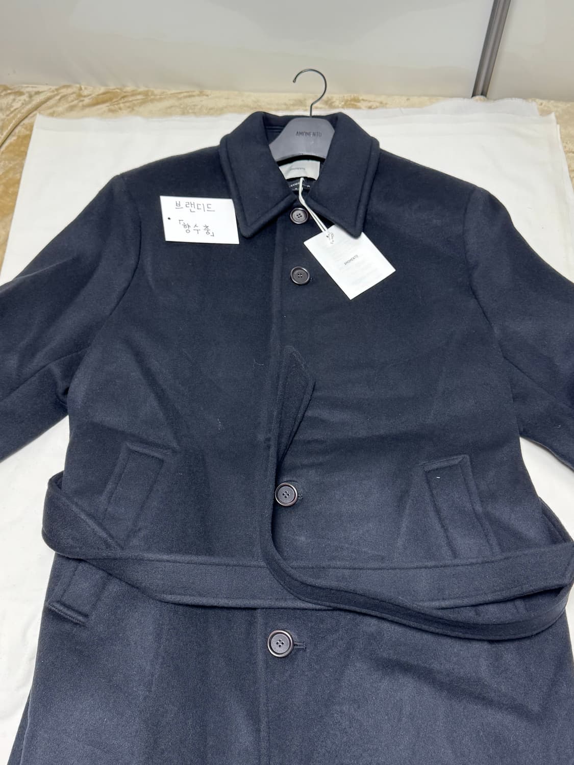 아모멘토 / 23fw 싱글 브레스티드 롱코트 / M 상품이미지3