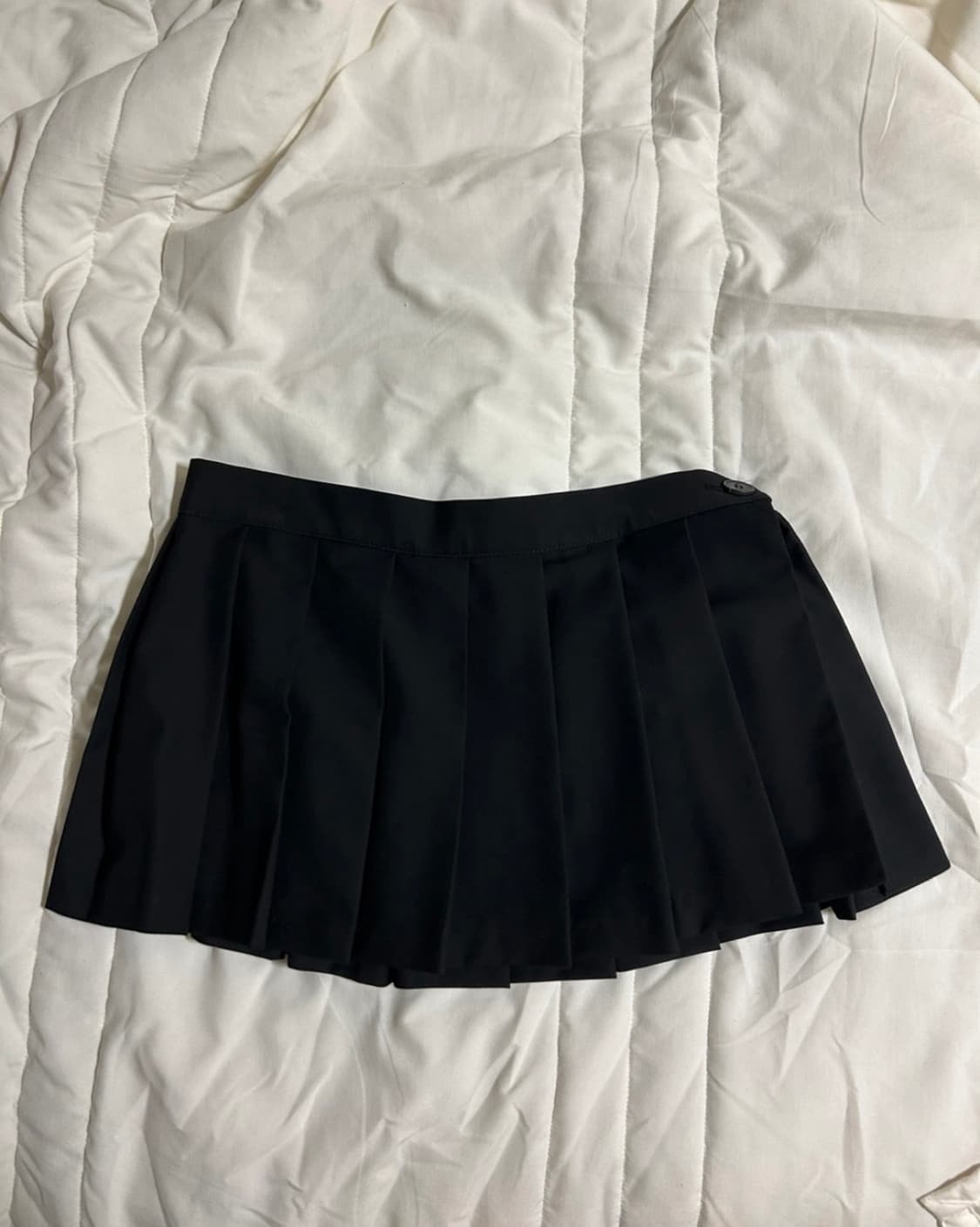 블랙업 [MADE] 다넬 플리츠 미니 랩스커트 상품이미지1