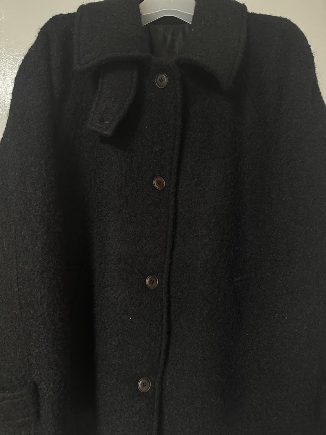 노멜렛 베스티 부클 하프 코트 블랙 상품이미지5