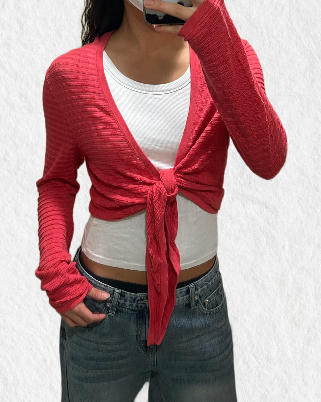 빈티지 레드 가디건 상품이미지4