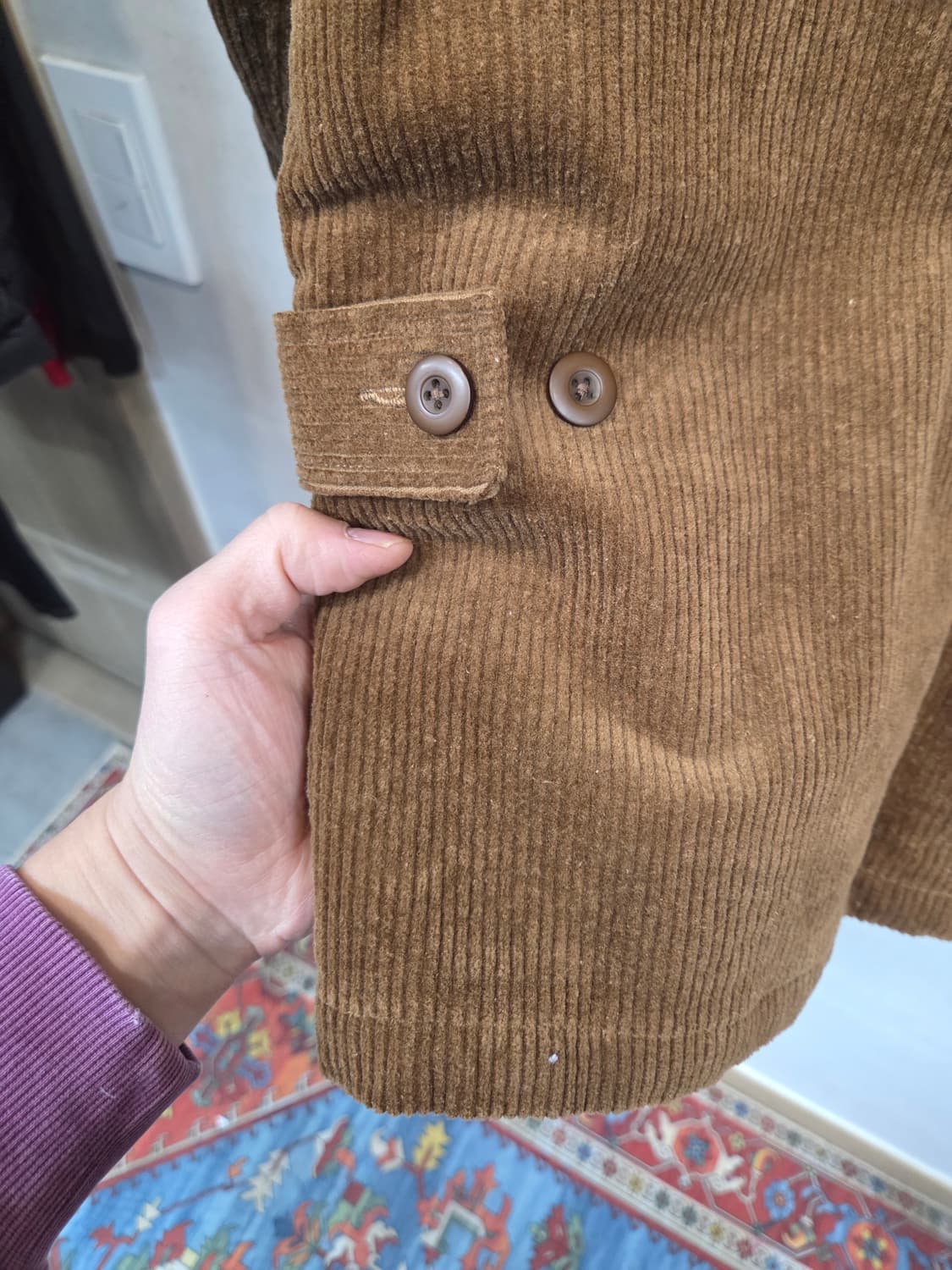 모노플로우 아메카지 코듀로이 트림포켓 자켓 M 상품이미지3