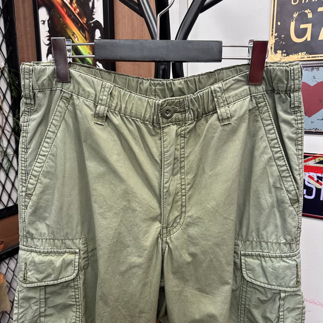 Khaki Y2K Cargo Capri Pants  상품이미지3