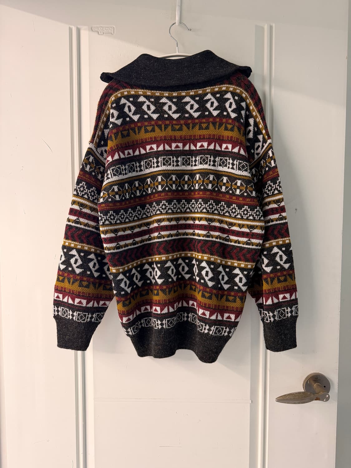 일본빈티지 페어아일 하프 반집업 스웨터 상품이미지7