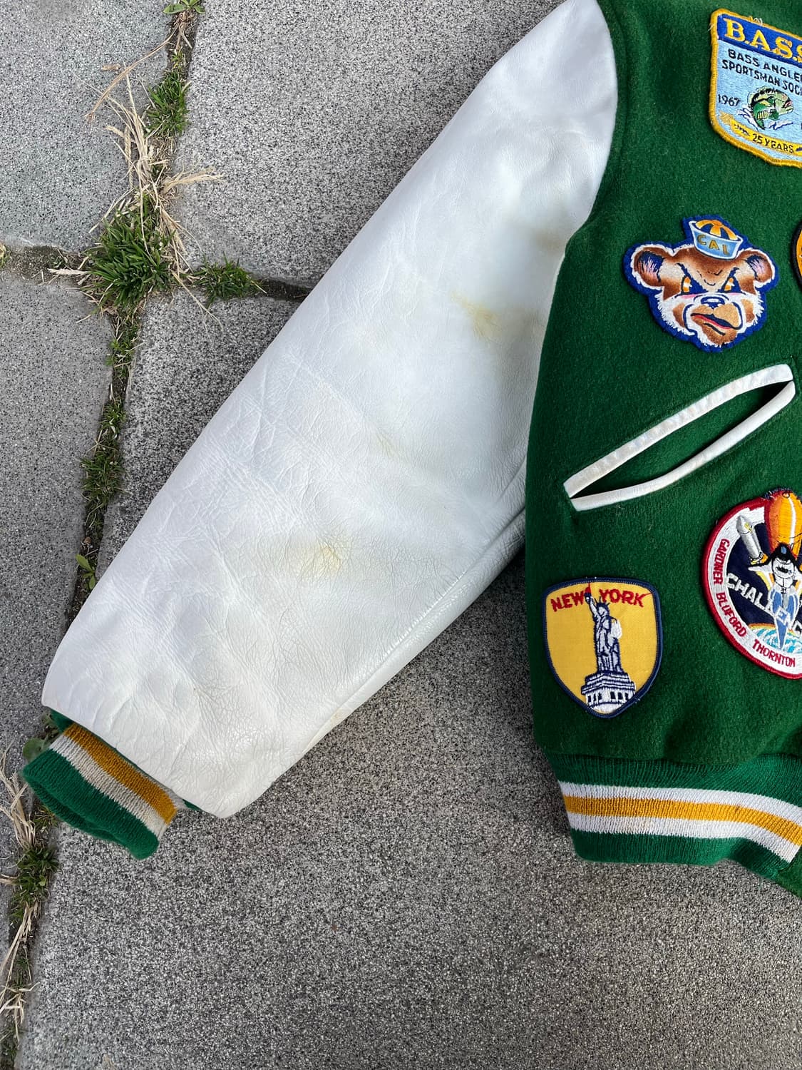 80s USA Butwin 빈티지 패치워크 바시티 자켓 상품이미지6