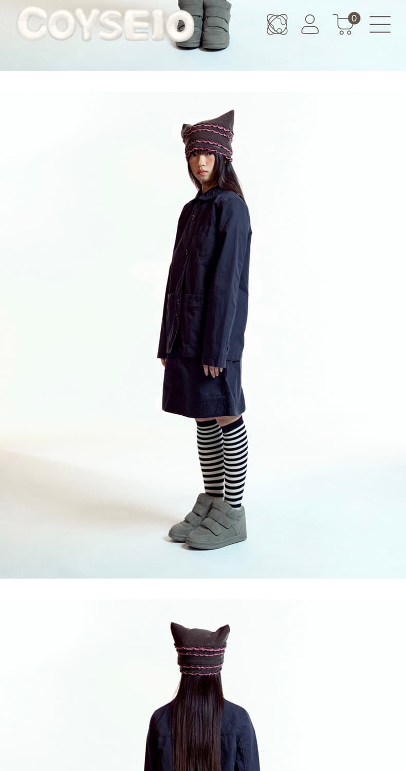 Coyseio RAW EDGE COTTON JACKET NAVY 상품이미지4