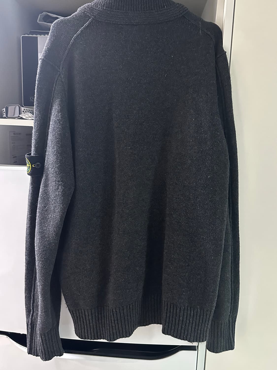 XL 스톤아일랜드 반집업 니트 챠콜 상품이미지5