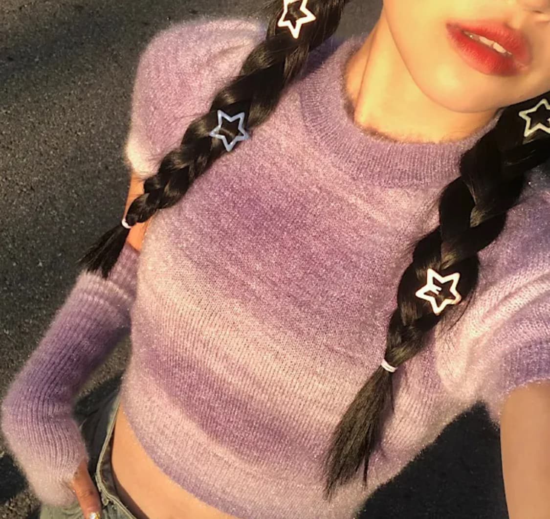 y2k 별모양 컬러 헤어핀 세트 상품이미지1