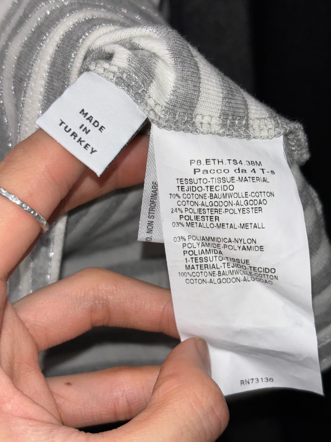 Max&co 글리터 스트라이프 티셔츠 상품이미지4