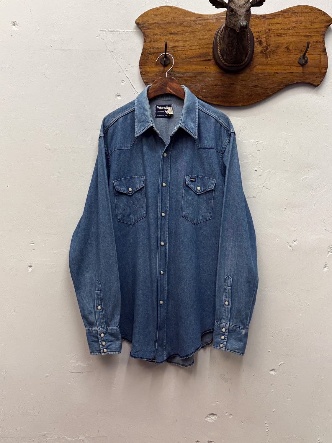 USA Wrangler Denim Western Shirt 상품이미지1