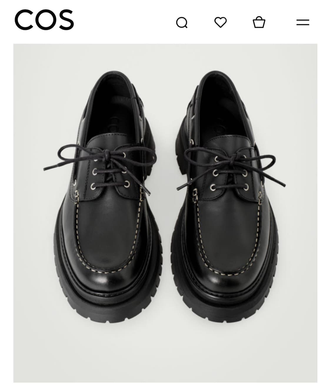 COS 레더 청키 보트슈즈 상품이미지3