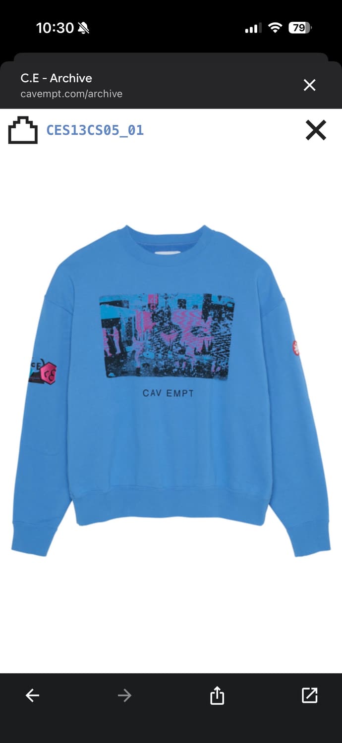 카브엠트 프린팅 맨투맨 M사이즈 상품이미지1