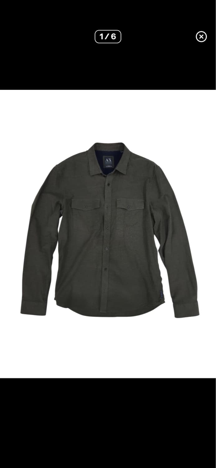 Armani Exchange 투포켓 코듀로이 셔츠 상품이미지1