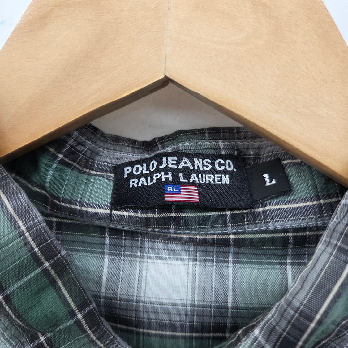 폴로 랄프로렌 체크 반팔 셔츠 남L 상품이미지4