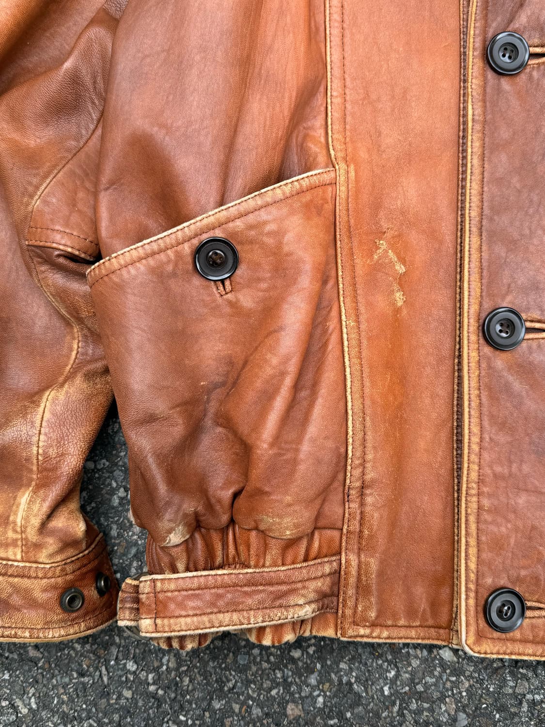 🇬🇧80s Made in England 소가죽 레더 자켓 상품이미지4
