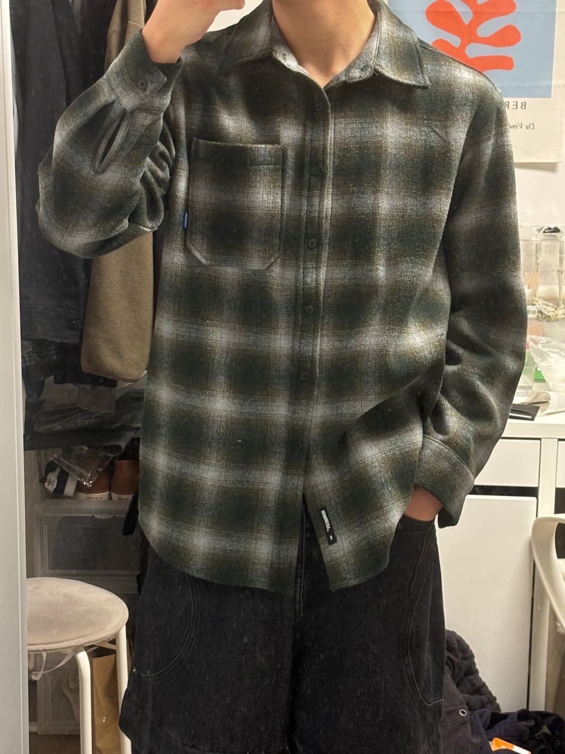 브라운브레스 타탄 체크 셔츠 자켓 L 상품이미지1