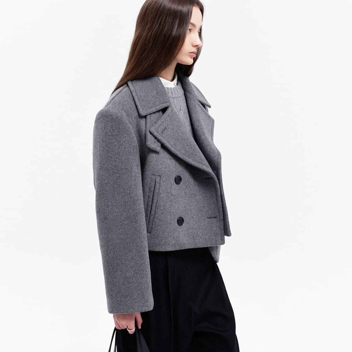 블러썸에이치컴퍼니(BLOSSOM) LU 캐시울 피코트 새상품 상품이미지3