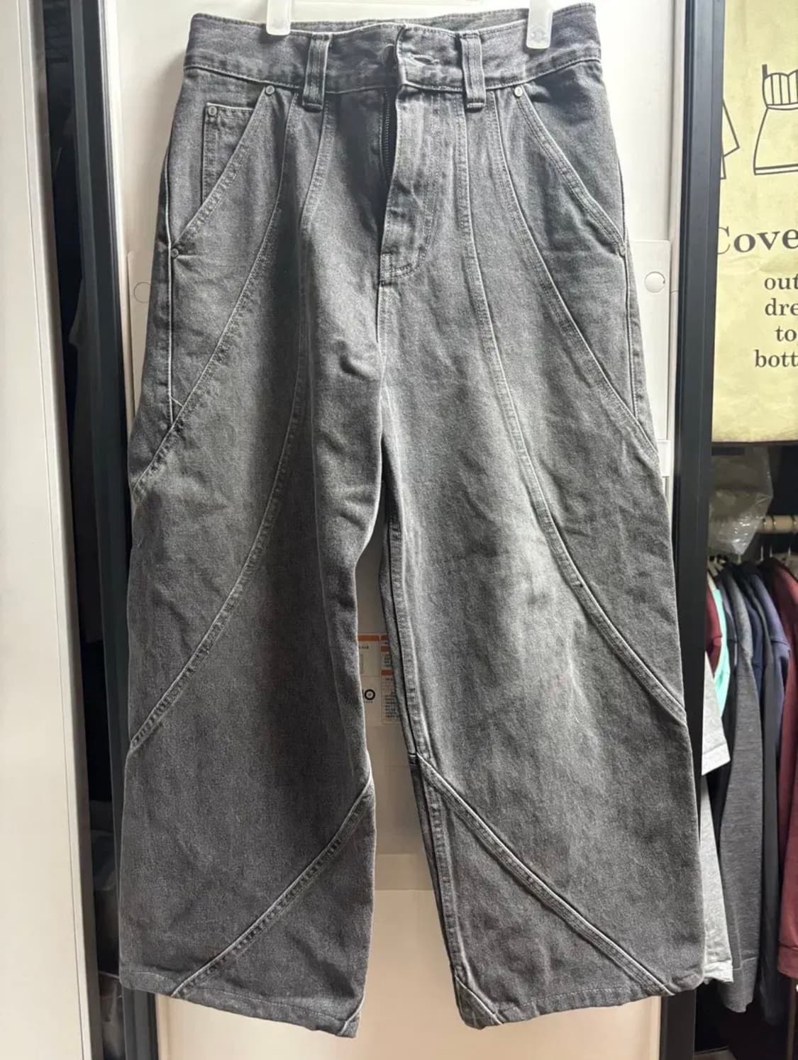 [XS, 수선] 에드 토네이도 와이드 데님 그레이 상품이미지2