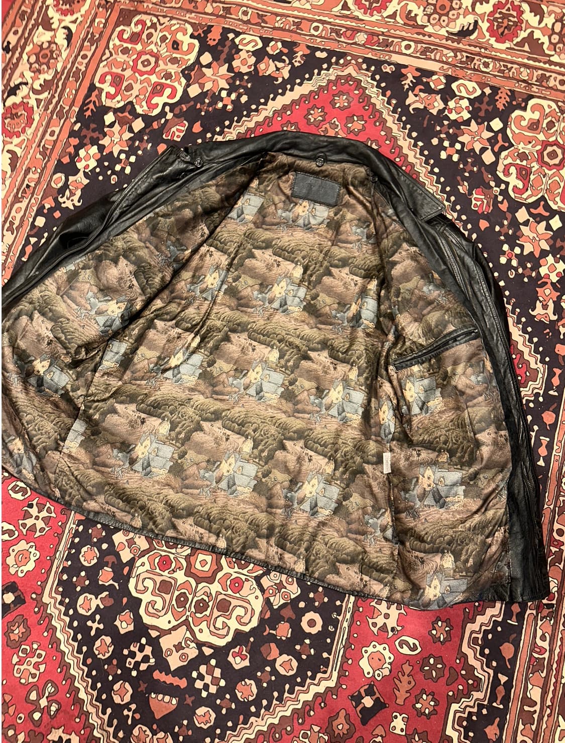 ( L ) 가죽자켓 가죽코트 가죽하프 빈티지가죽 아메카지 워크웨어 상품이미지3