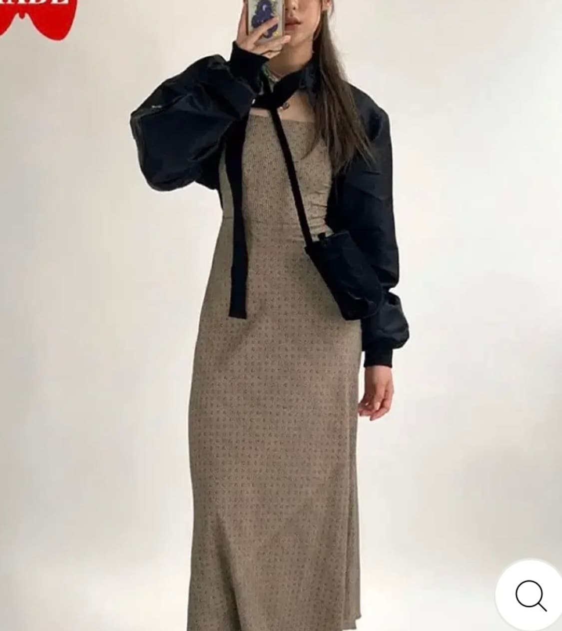 [무배] 루루서울 자체제작 체크 바운드 드레스 블랙 s 상품이미지2