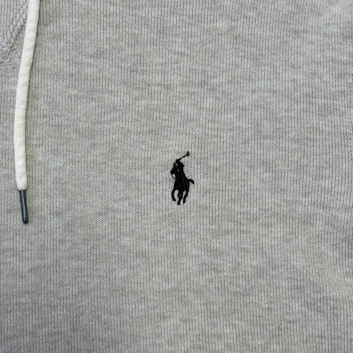 폴로랄프로렌 빈티지 크림 브라운포니 니트 후드 M 상품이미지4