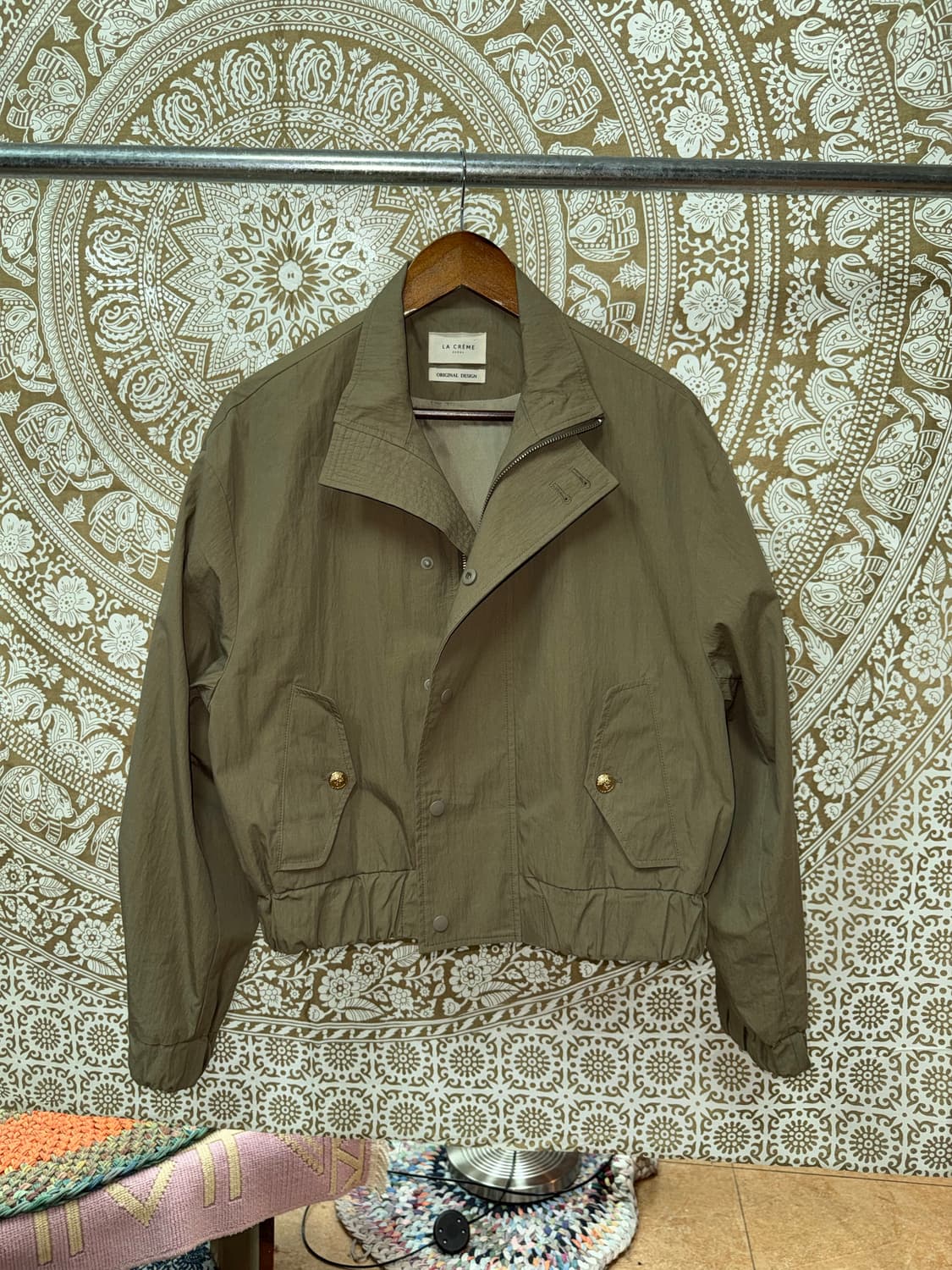 La creme 여성 금장버튼 블루종 자켓  상품이미지2