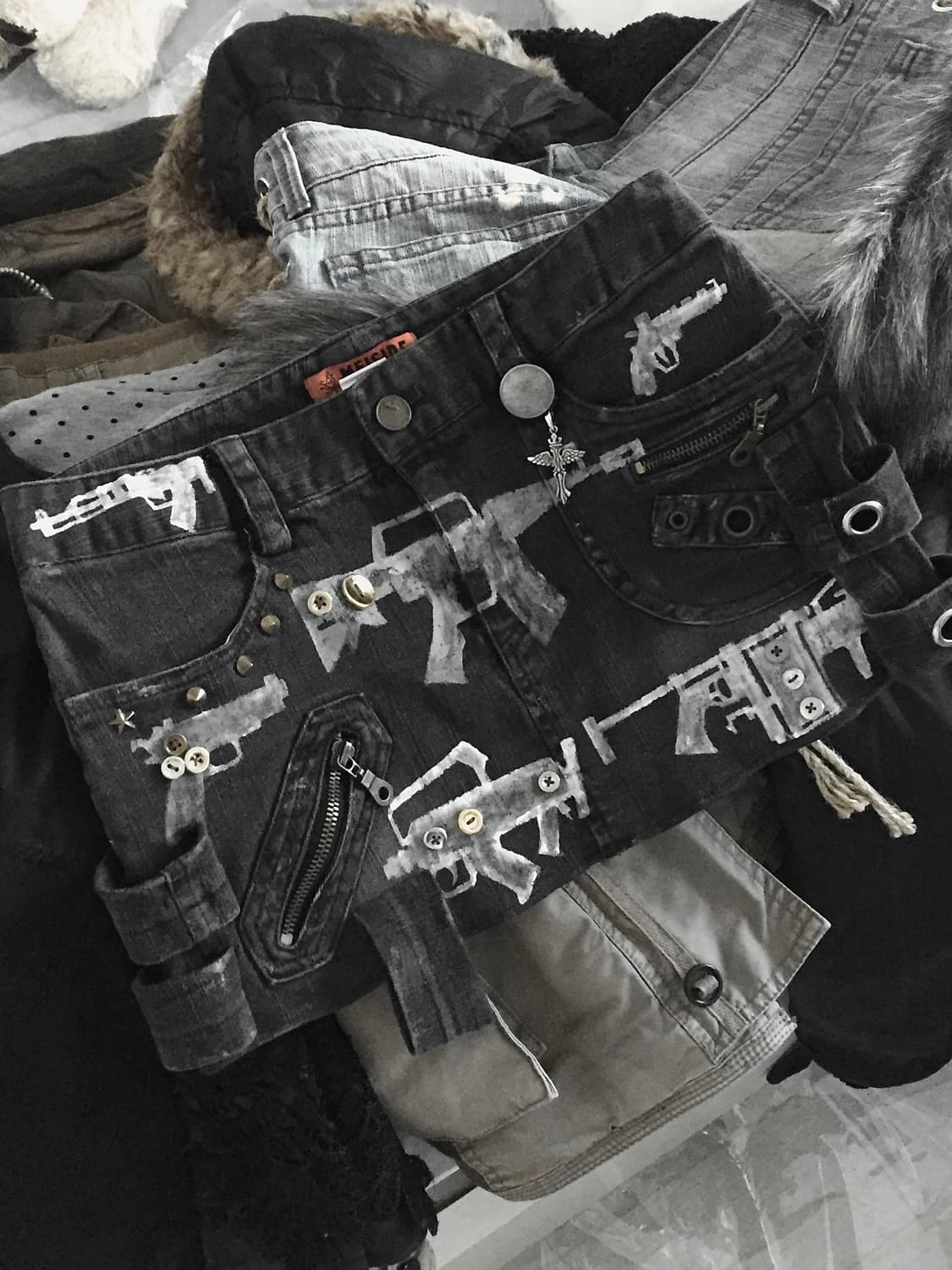 Zentow custom washing mini skirt 상품이미지7