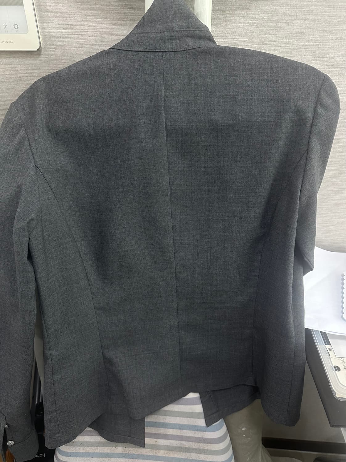 hyeinseo 슬림 울 셔츠 그레이 상품이미지3