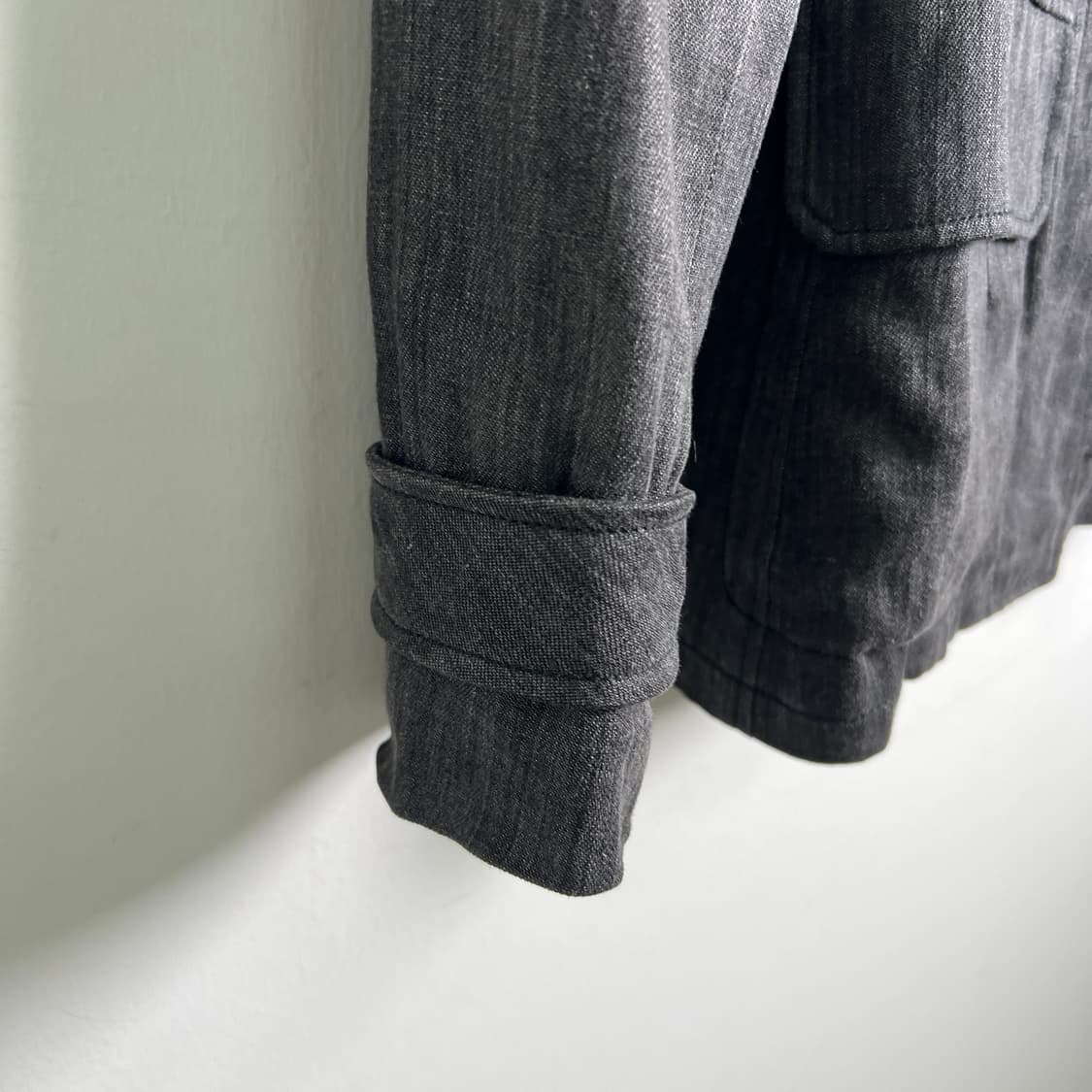 발렌시아가 다크 그레이 린넨 사파리 자켓 36 상품이미지6