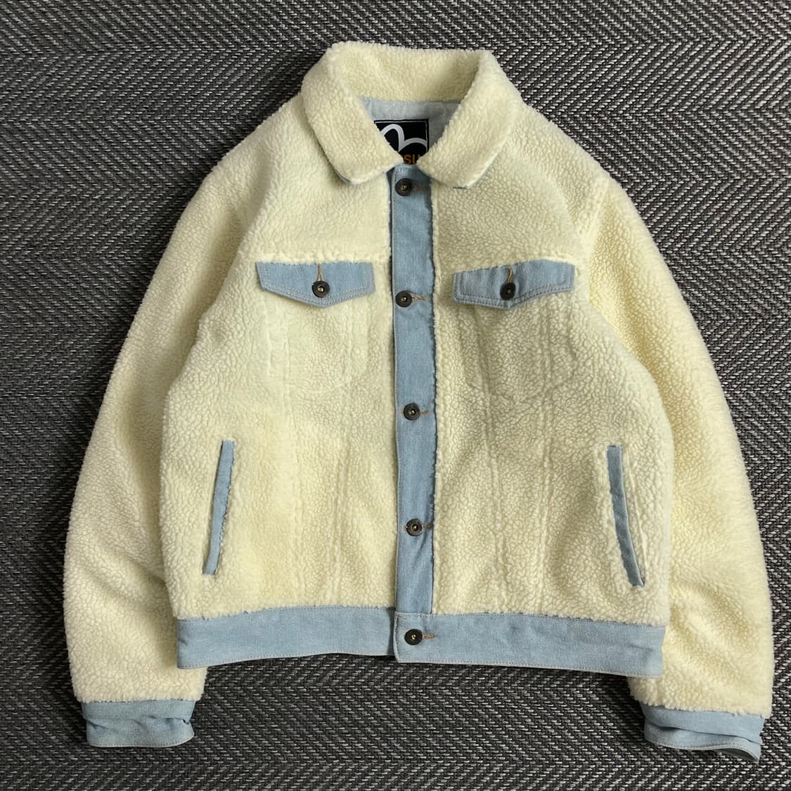 에비수 양털 쉐르파 데님 트러커 자켓y 3504 상품이미지2